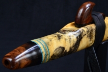 Buckeye Burl Native American Flute, Minor, Mid A-4, #F8E